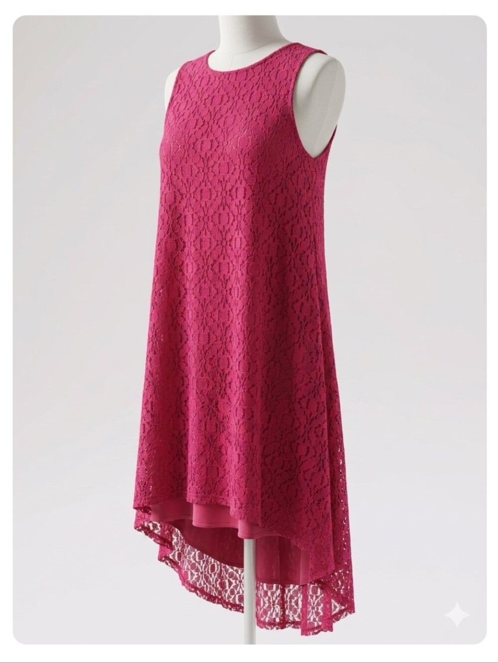 Apt. 9 Sleeveless Magenta Lace Midi Dress